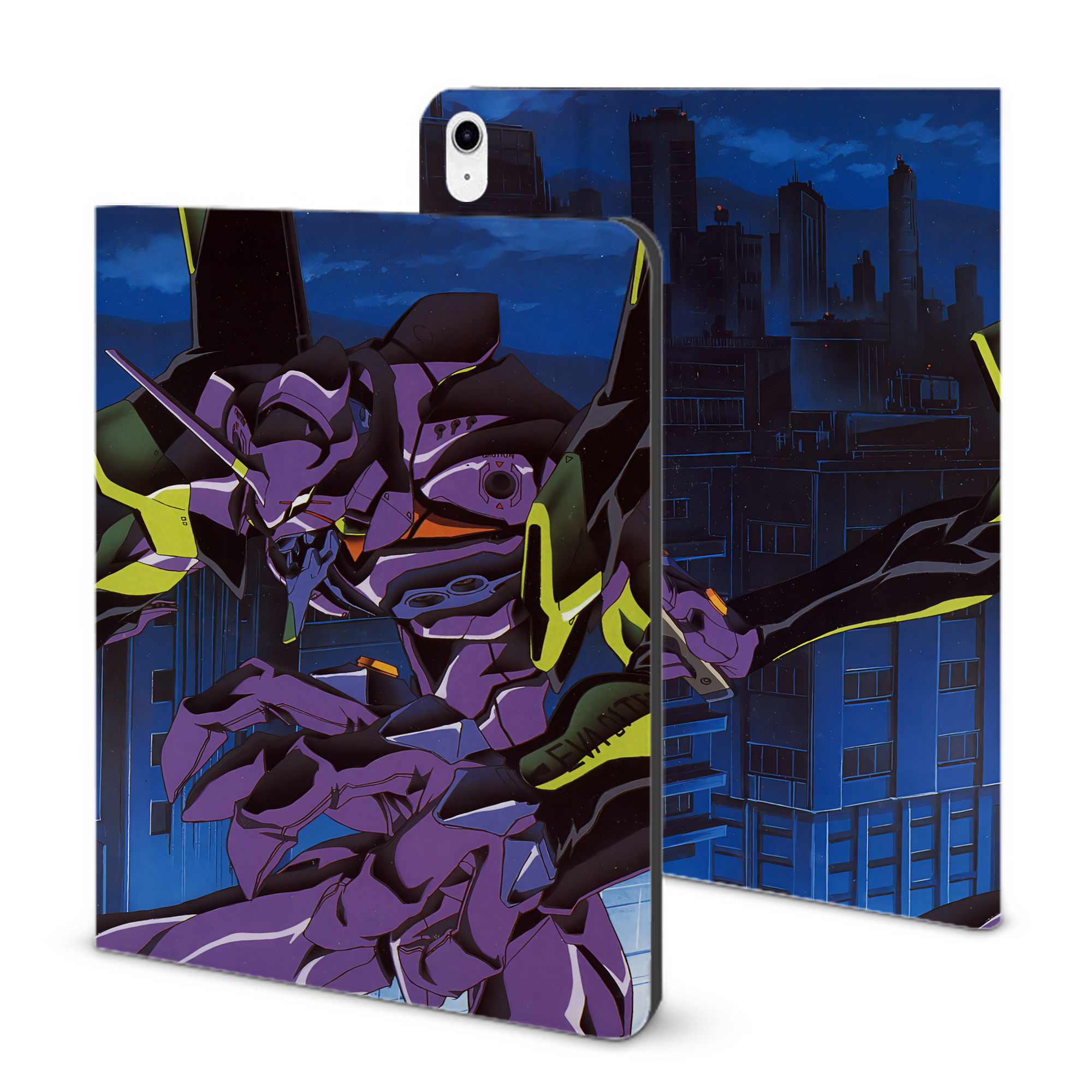 （画像用） EVA 新世紀エヴァンゲリオン IPad ケース ブック型 PUレザー TPU 耐衝撃 軽量 薄型 ペン収納なし 全面保護 IPad 各モデル対応